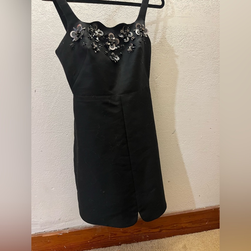 Kate Spade Black Dress with Floral Embellishments